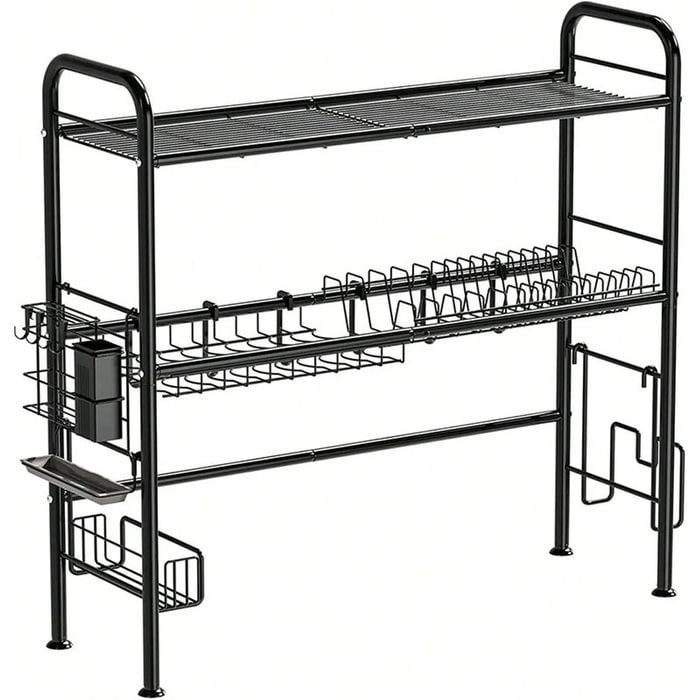 Catzon 2 Tier Over The Sink Dish Drying Rack Large Dish Organizer Racks
