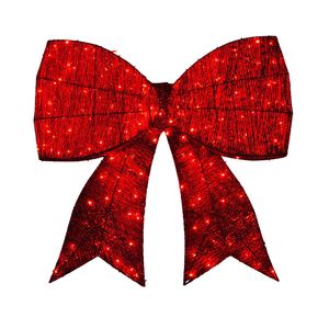 Christabelle Christmas Display Bow 91cm with LED and Twinkle Lights 5 Functions Decoration Ornament