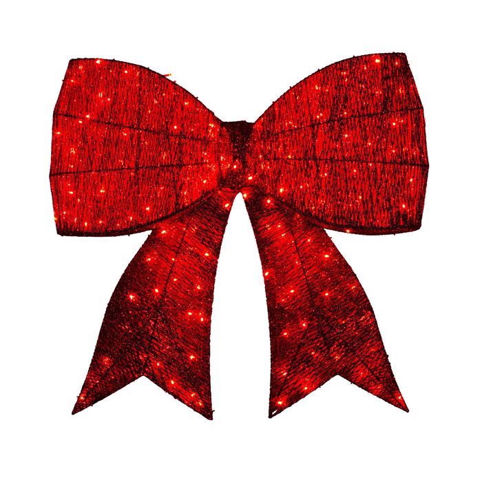 Christabelle Christmas Display Bow 91cm with LED and Twinkle Lights 5 Functions Decoration Ornament
