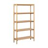 Modern Home Braidwood Shelving Unit 86cm(W)x30cm(D)x160cm(H)- Natural Oak