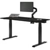 Desky Dual Sit to Stand Dark Bamboo Desk 1800x750mm Matte Black Frame