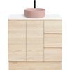 CIBO 900mm Coast Veneer Nordic Full Height Bathroom Vanity With Pale Pink Countertop Basin
