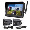 7" Wireless Solar Backup Camera System with 2 Magnetic Cameras for RV Trucks