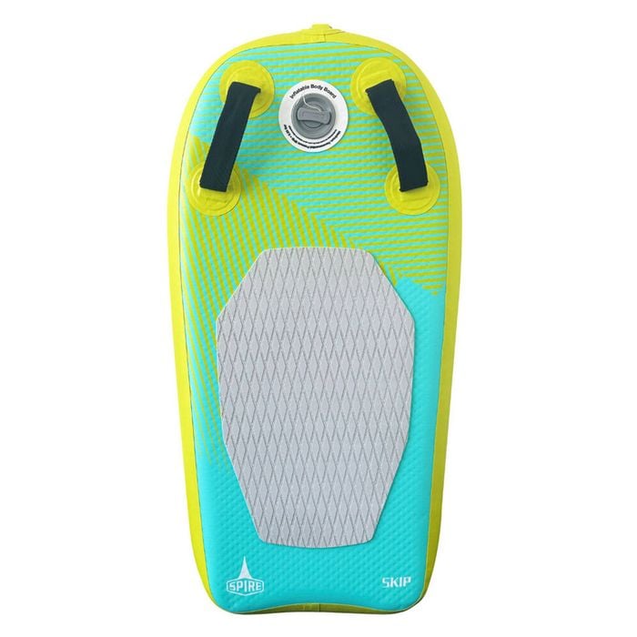 Spire Skip Kids Inflatable Bodyboard w/Carry Bag & Pump 84x43x10cm Blue/Yellow