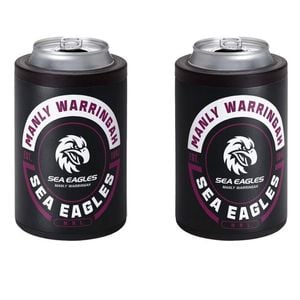 NRL Insulated Can Cooler - Manly Sea Eagles - Stubby - Twist Top Lid