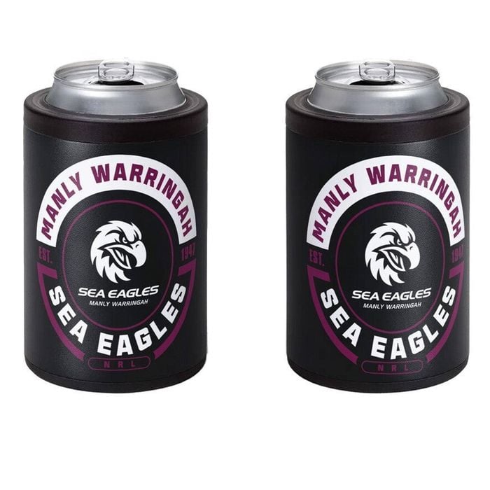 NRL Insulated Can Cooler - Manly Sea Eagles - Stubby - Twist Top Lid