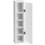 Costway 5-tier Storage Cabinet Narrow Shelf White