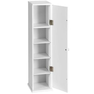 Costway 5-tier Storage Cabinet Narrow Shelf White