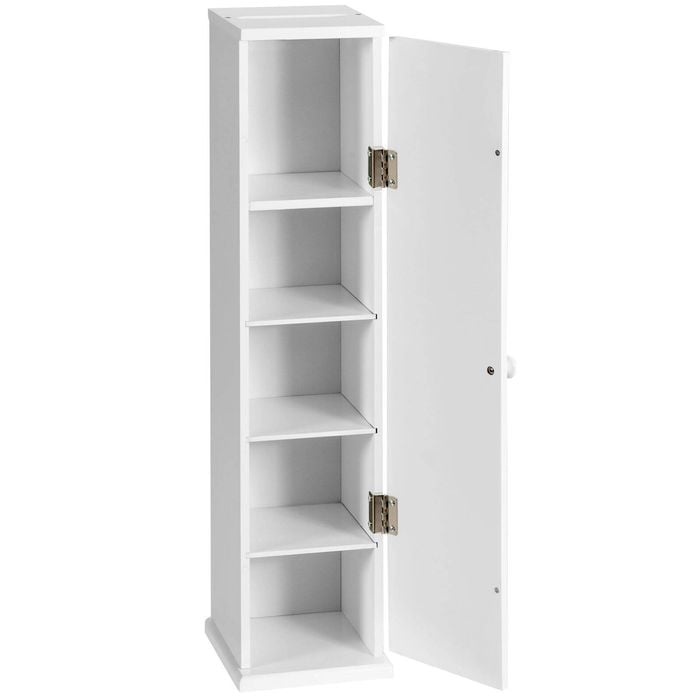 Costway 5-tier Storage Cabinet Narrow Shelf White