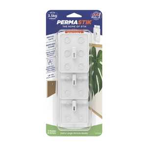 Permastik Extra Large Picture Hooks - 3 Pack