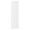 vidaXL 5-Tier Book Cabinet White Engineered Wood Storage Rack Bookcase Stand