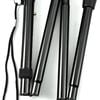Adjustable Metal WALKING STICK Travel Cane Folding Pole Compact Retractable Hike Black