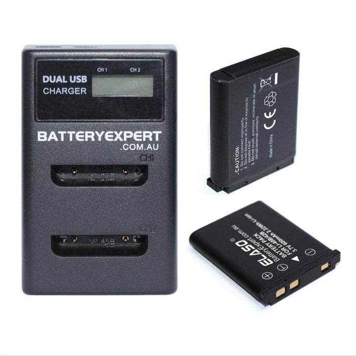 2x Battery and Charger for Olympus LI-42B FE-20 FE-4030 FE-340 VR-320 TG-310 Camera Camcorder