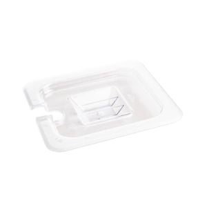 Vogue Gastronorm Notched Lid Clear Polycarbonate 1/6 Size 176x162mm Commercial Kitchen Food Storage