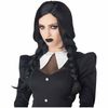 Dark Braids Spooky Goth Girl Black Pig Tails Womens Costume Wig