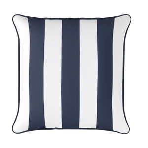 Mojo 45cm Navy Cabana Stripe Cushion Cover With Pipe