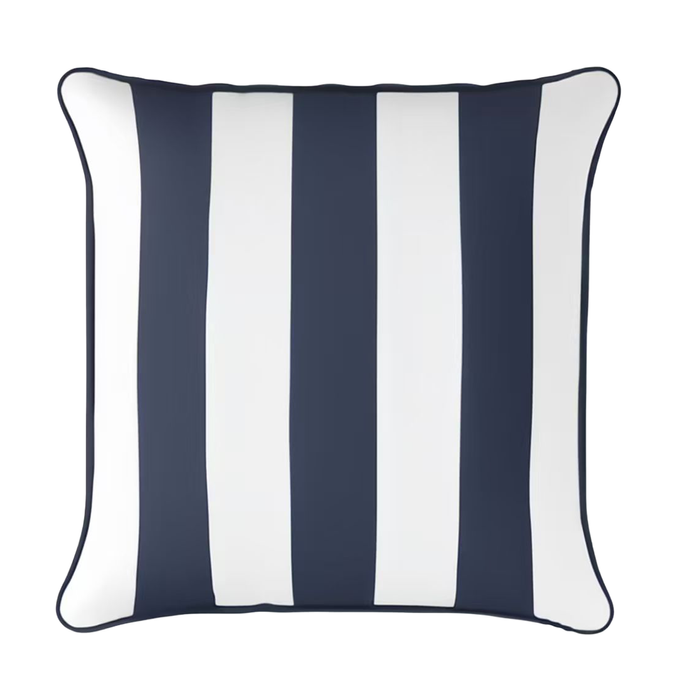 Mojo 45cm Navy Cabana Stripe Cushion Cover With Pipe