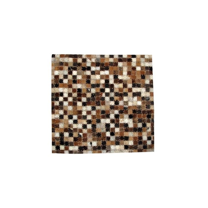 Bloomington Multi-Purpose Animal Hide Small Square Patch Brown with Woollen Fleece Reverse