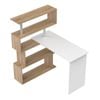 Ufurniture Rotating Computer Desk with Bookshelf