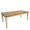 Leura Belle Rustic Rectangle 210Cm X 100Cm Indoor Timber Dining Table - Distressed White Honey top