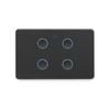 DETA Black Matte Grid Connect Smart Quad Gang Touch Light Switch