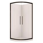 Stein 900 x 2000mm White Georgia Curved Shower - Door Only
