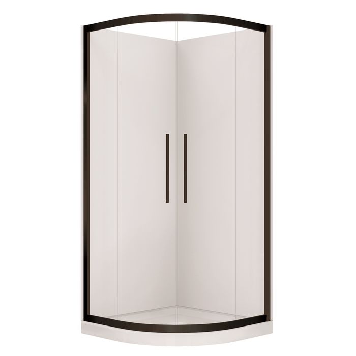 Stein 900 x 2000mm White Georgia Curved Shower - Door Only