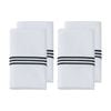 2x 2pc Grosvenor House 500TC Hotel Embroidered Standard Pillowcase White & Black