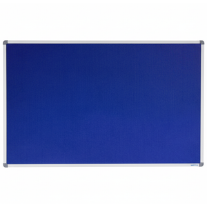 Corporate Felt Pinboard Aluminium Frame 1800x1200mm Blue