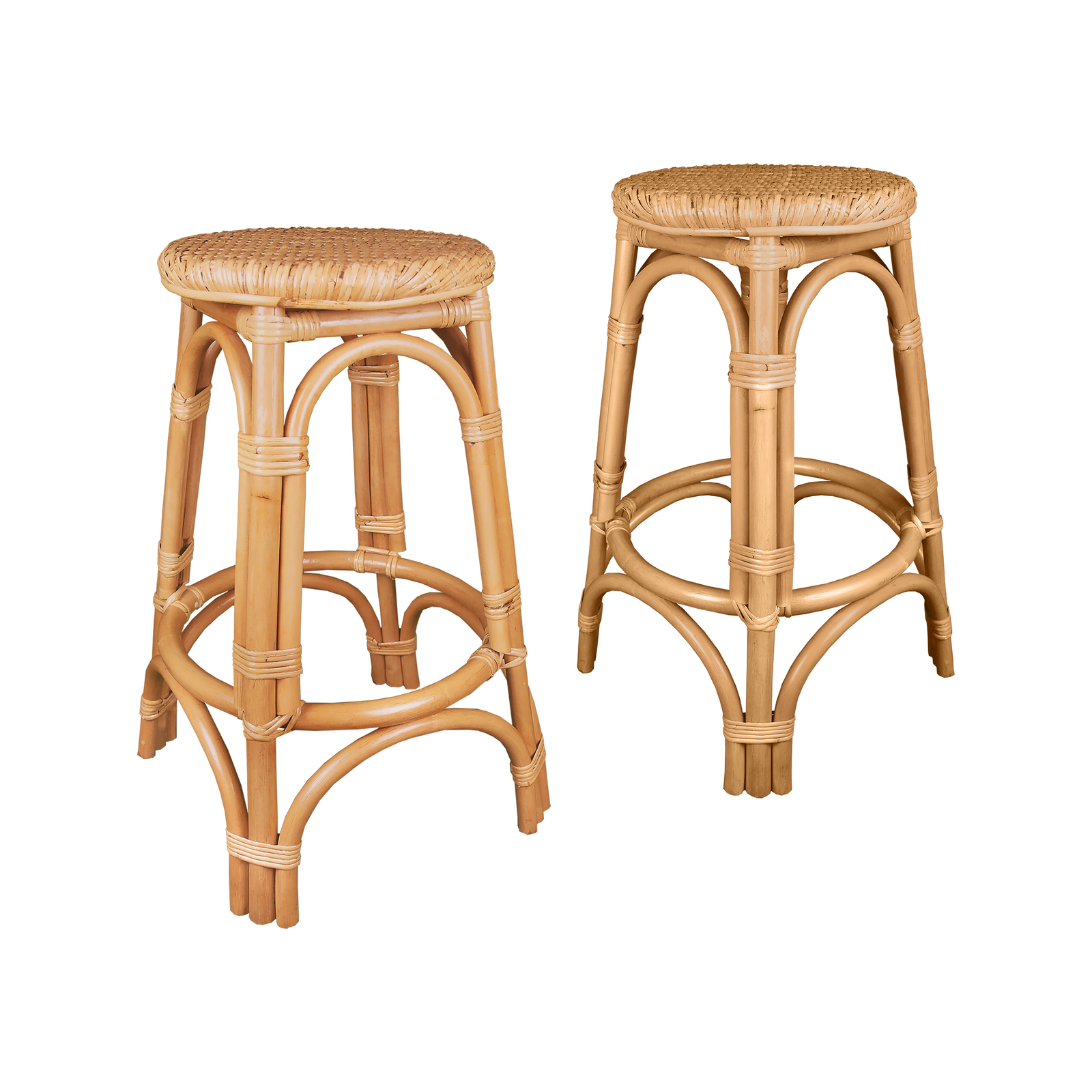 Breeze Nyang Natural Rattan 66cm Counter Stool Set of 2 Bunnings Australia