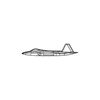 Ignite Laser Lockheed Martin F-22 Raptor - Stealth Multirole Fighter (1) Silhouette Metal Wall Art Coated Black 47 inch - 120 cm