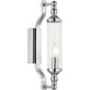 CLA Lighting Rodillo Interior Tubular Clear Glass Wall Light Chrome