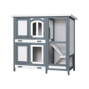 i.Pet Rabbit Hutch Chicken Coop 98cm x 45cm x 92cm Large Wooden House Run Cage
