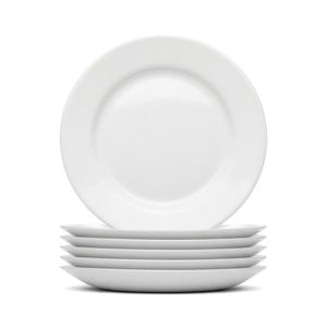 Argon Tableware Round Opalware Side Plates - 15cm - White - Pack of 6