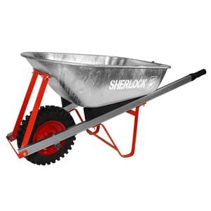Sherlock 100L Heavy Duty Galvanised Steel Tray Wheelbarrow