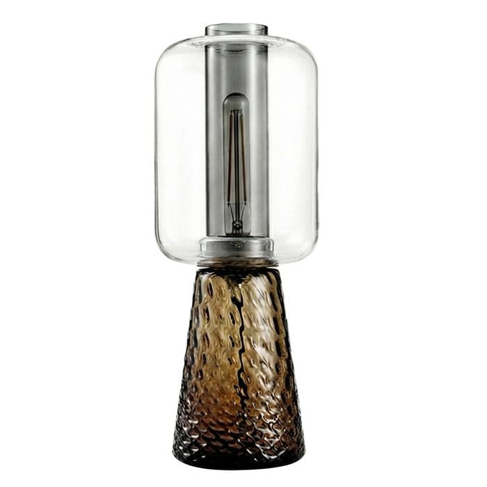 Nordhavn Replica Ensemble Table Lamp, 240v Modern Brown Glass Bedside Desk Light