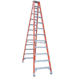 Indalex 4.9m 150kg Pro Series Industrial Fibreglass Double Sided Step Ladder