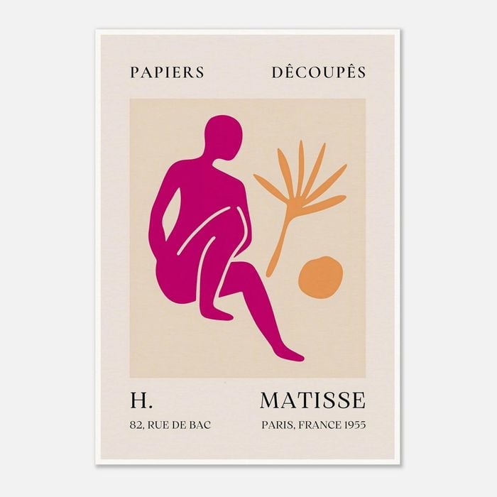Galrie Papiers Découpés H. Matisse Art Print Pink Silhouette (1955), Poster Only, 50 x 70cm (20 x 28inch)