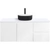 CIBO 1200mm White Nordic Wall Hung Bathroom Vanity With Black And White Basin