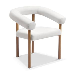 Florida Outdoor Fabric Dining Armchair Warm Oak Look