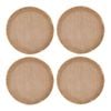 4pc Mikasa Round Hessian Placemat Set Natural 38cm