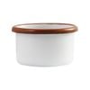 Urban Style Enamelware 7x4.5cm Ramekin w/ Red Rim - White