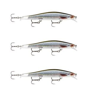 3x Rapala 9cm RipStop Shallow Jerkbait Hard Body Fishing Lures - Roach Live