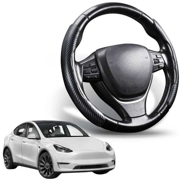 Segmented Steering Wheel Cover for Tesla Model Y 2022 - 2024