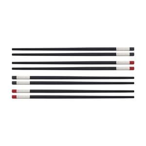 8pc Zwilling Reusable 30cm Plastic Chopstick Set - Black