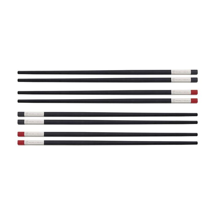 8pc Zwilling Reusable 30cm Plastic Chopstick Set - Black