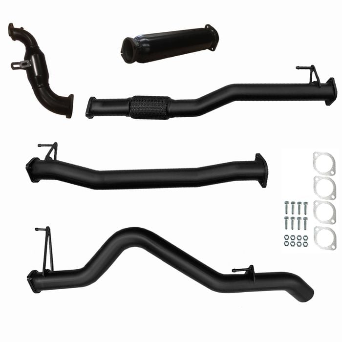 Ignite Exhausts Turbo Back For Holden Rg Colorado 2.8l 3" Cat & Hotdog Black Aluminised Steel