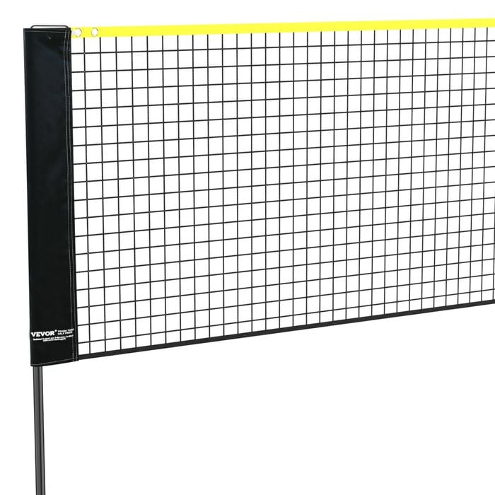 VEVOR Badminton Net Black Height Adjustable  Setup with Poles for Kids Backyard
