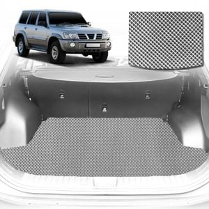 6D Diamond Car Boot Mat for Nissan Patrol Y61 SUV (Y61/GU)1997-2016-Cargo Mat-Grey-Outback GT