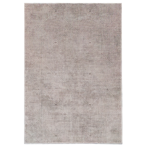 Fab Habitat 120x180cm Grey Pam Machine Washable Rug